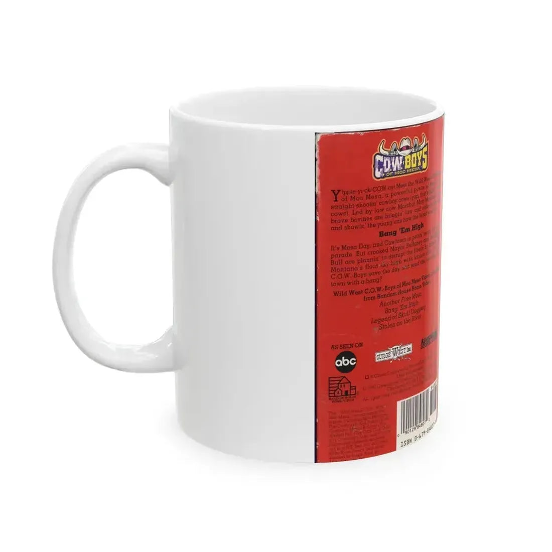 COWBOYS OF MOO MESA BANG EM HIGH (VHS COVER) - White Coffee Mug - Go Mug Yourself