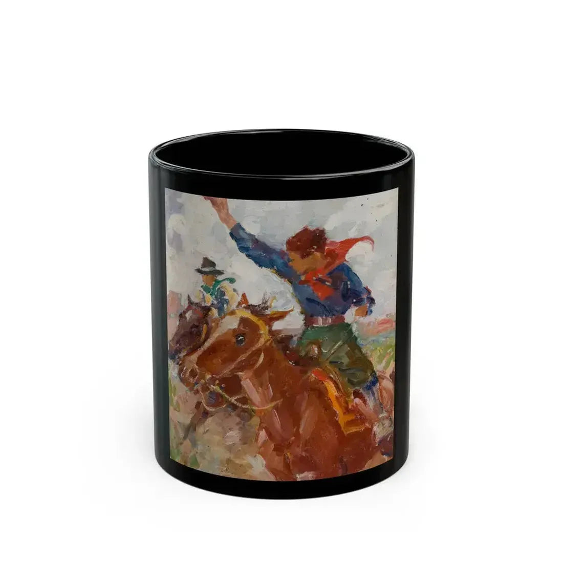 Cowboys on the Plains - Black Coffee Mug 11oz - Go Mug Yourself