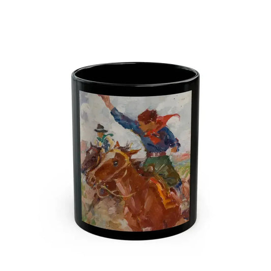 Cowboys on the Plains - Black Coffee Mug 11oz - Go Mug Yourself