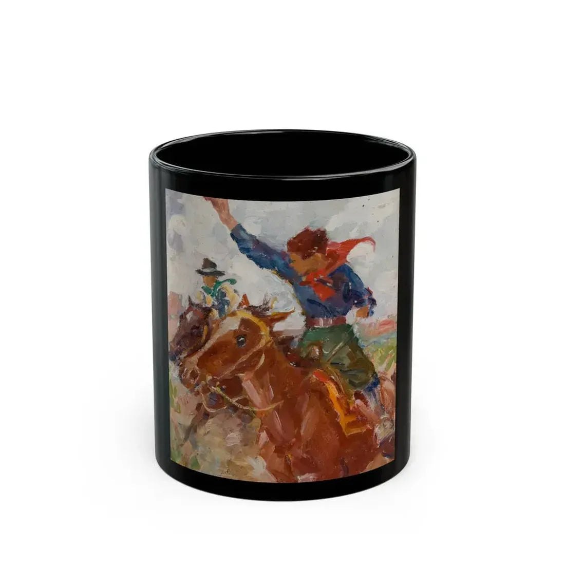 Cowboys on the Plains - Black Coffee Mug 11oz - Go Mug Yourself