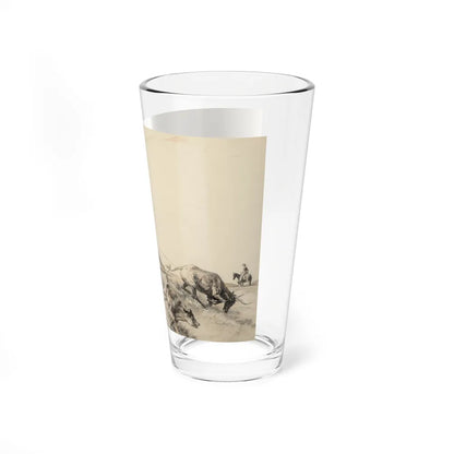 Cowboys Roping Steer - Pint Glass 16oz-Go Mug Yourself