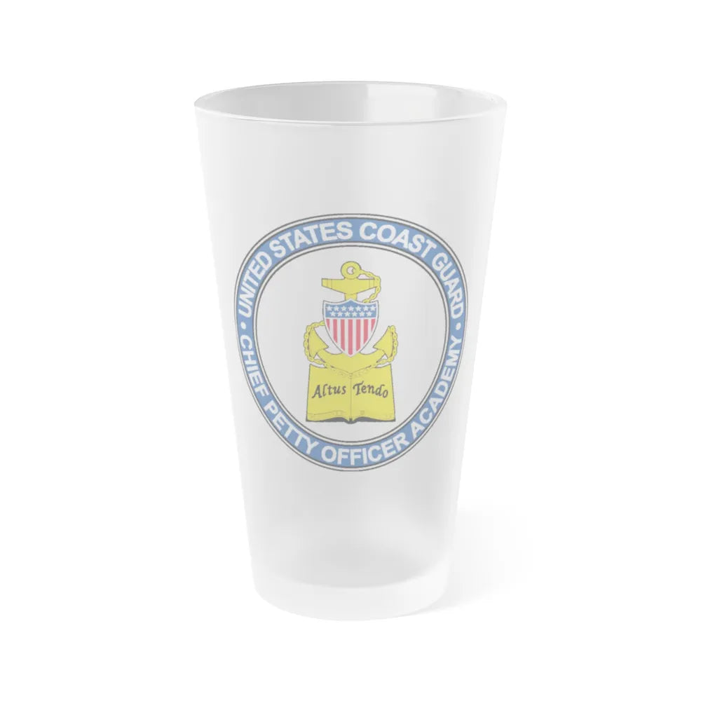 CPO Academy (U.S. Coast Guard) Frosted Pint Glass 16oz-Go Mug Yourself