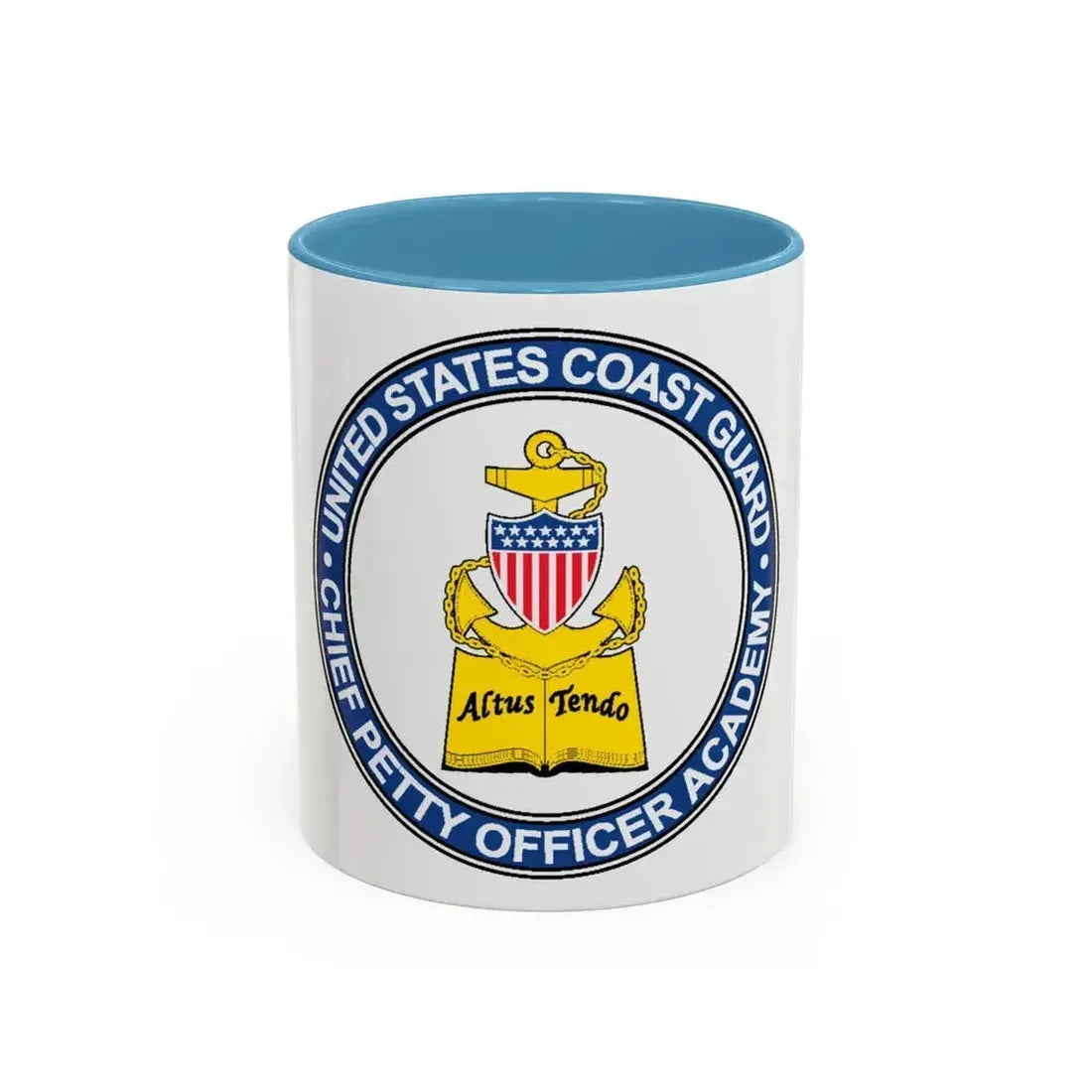 CPO Academy (U.S. Coast Guard) Accent Coffee Mug 11oz Light Blue - Go Mug Yourself