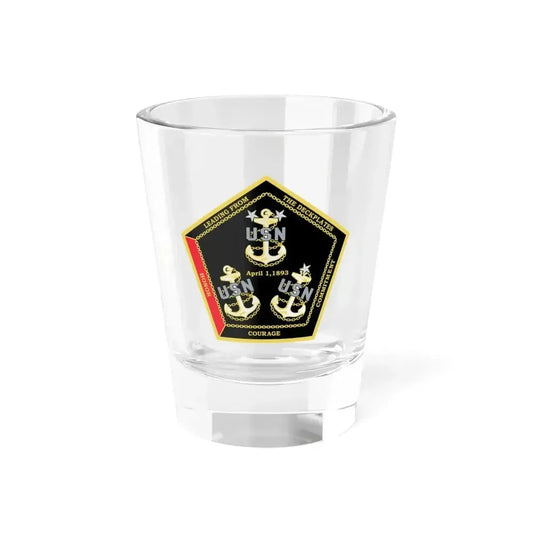 CPO Coin Octagon with 3 chiefs anchors (U.S. Navy) Shot Glass 1.5oz 1.5oz - Go Mug Yourself