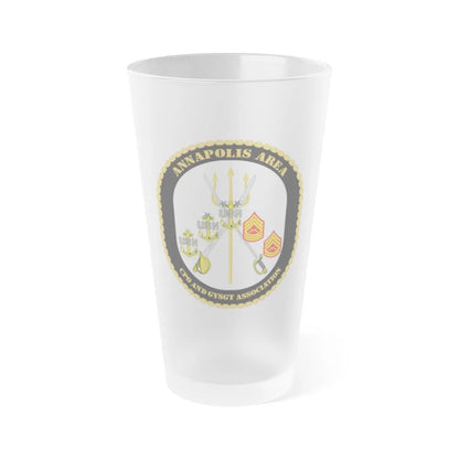 CPO & GySgt Assoc Annapolis Area (U.S. Navy) Frosted Pint Glass 16oz-Go Mug Yourself