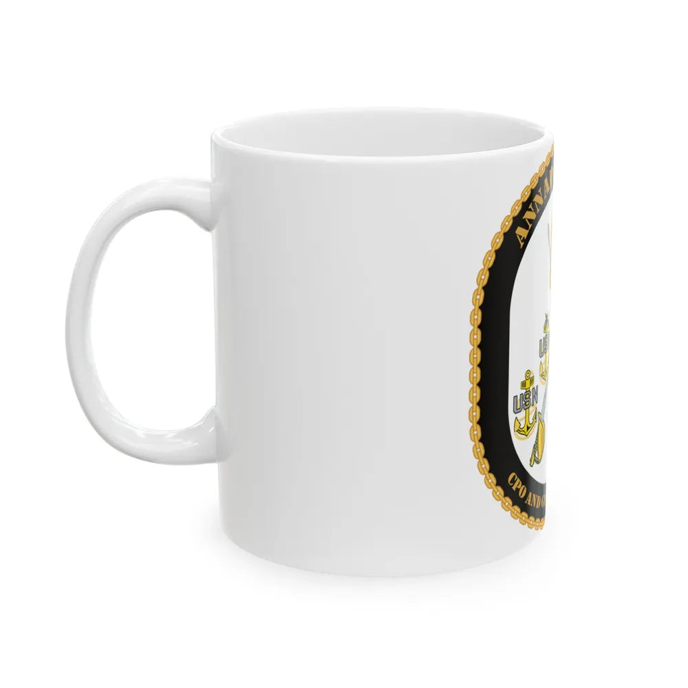 CPO & GySgt Assoc Annapolis Area (U.S. Navy) White Coffee Mug-Go Mug Yourself