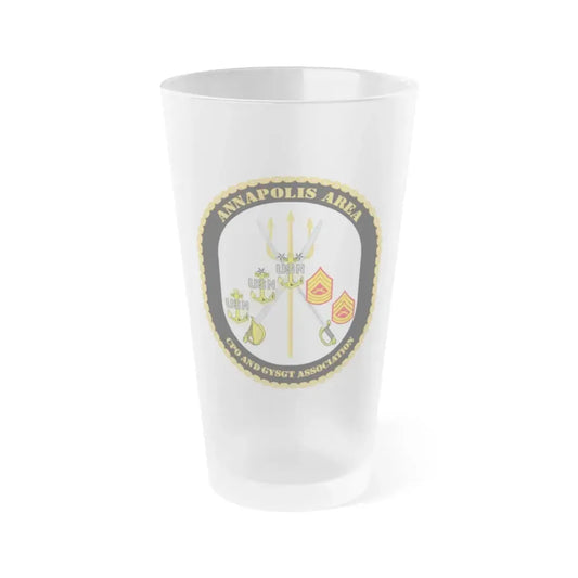 CPO & GySgt Assoc Annapolis Area (U.S. Navy) Frosted Pint Glass 16oz Default Title - Go Mug Yourself