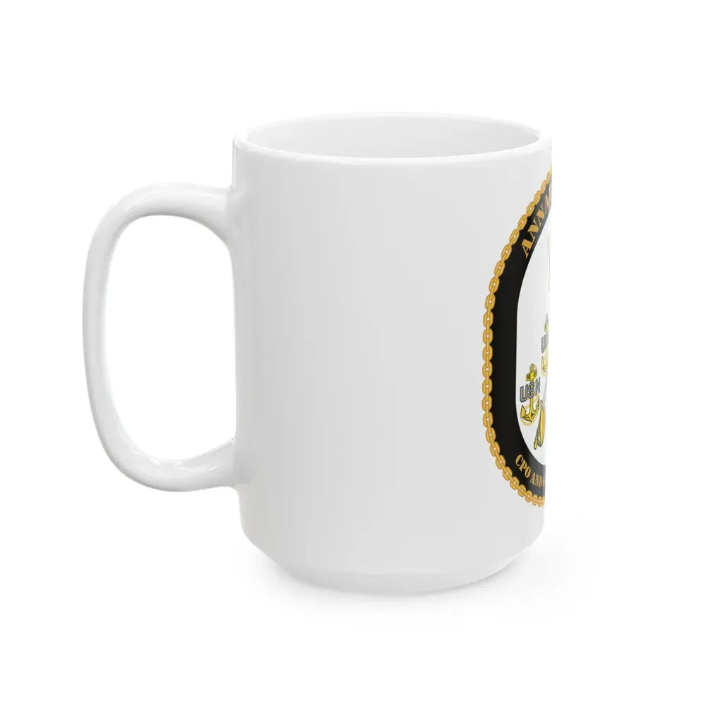CPO & GySgt Assoc Annapolis Area (U.S. Navy) White Coffee Mug - Go Mug Yourself
