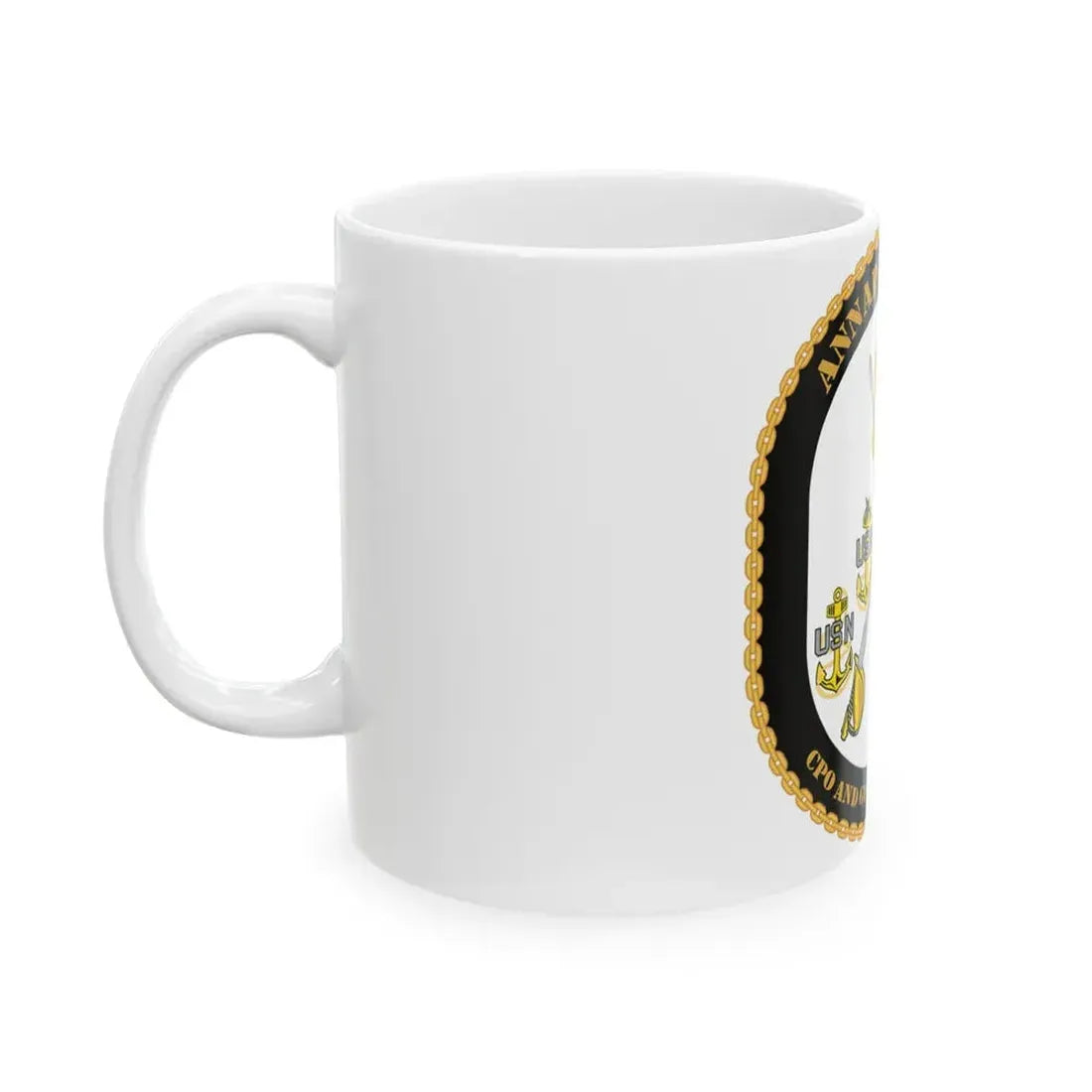 CPO & GySgt Assoc Annapolis Area (U.S. Navy) White Coffee Mug - Go Mug Yourself