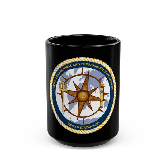 CPPD Center for Personal & Prof Development (U.S. Navy) Black Coffee Mug-15oz-Go Mug Yourself