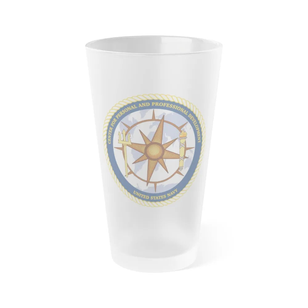 CPPD Center for Personal & Prof Development (U.S. Navy) Frosted Pint Glass 16oz-Go Mug Yourself