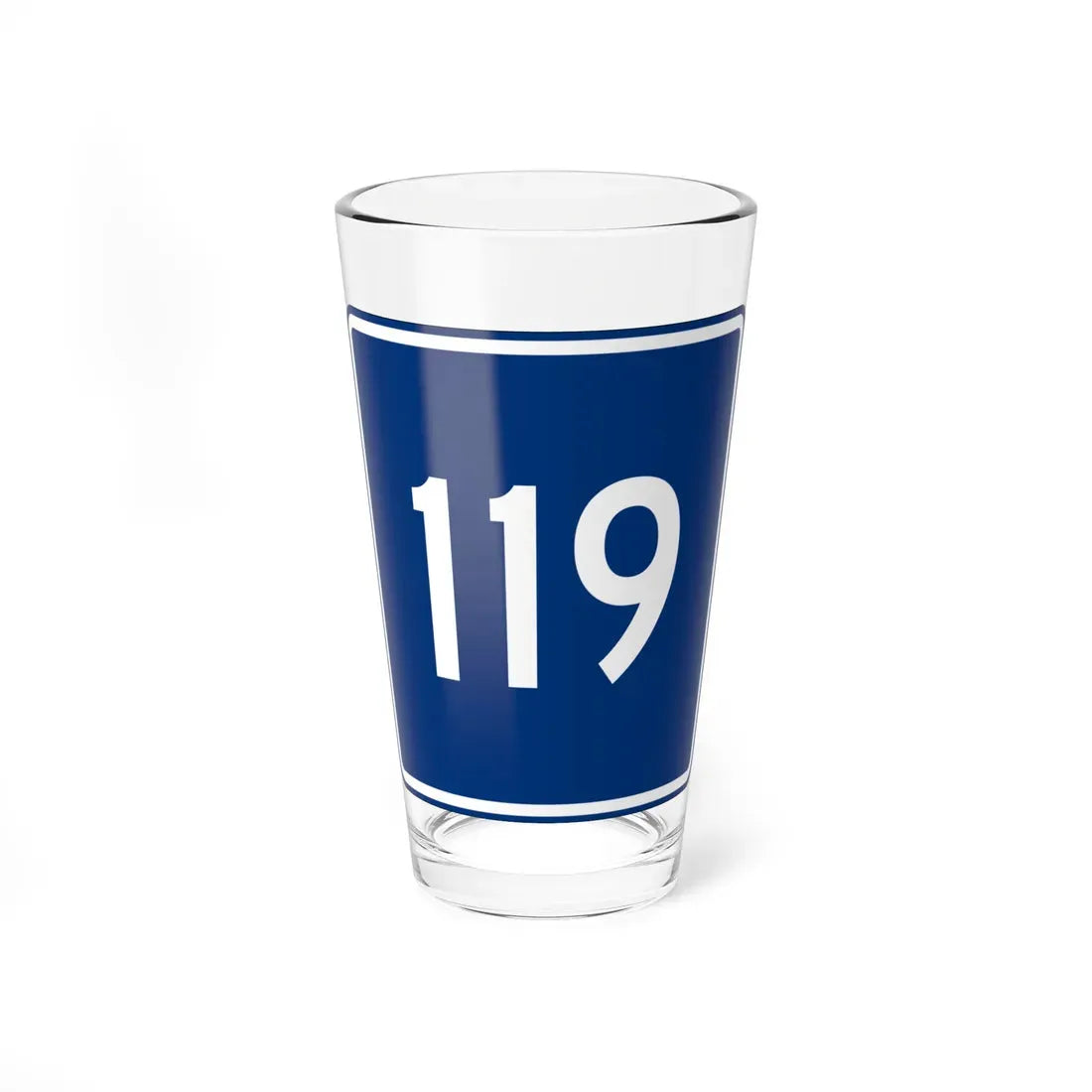 CR 119 jct blue (Ohio) (Road Sign) Pint Glass 16oz 16oz - Go Mug Yourself