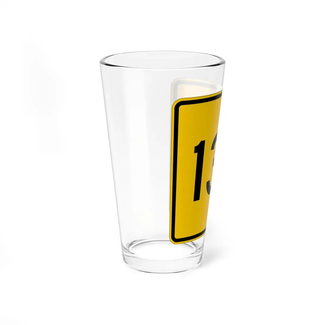 CR 13B jct yellow (Ohio) (Road Sign) Pint Glass 16oz - Go Mug Yourself