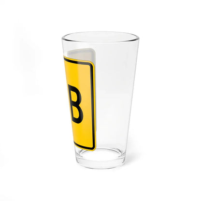 CR 13B jct yellow (Ohio) (Road Sign) Pint Glass 16oz - Go Mug Yourself