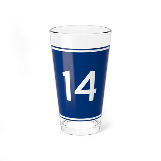 CR 14 jct blue (Ohio) (Road Sign) Pint Glass 16oz 16oz - Go Mug Yourself