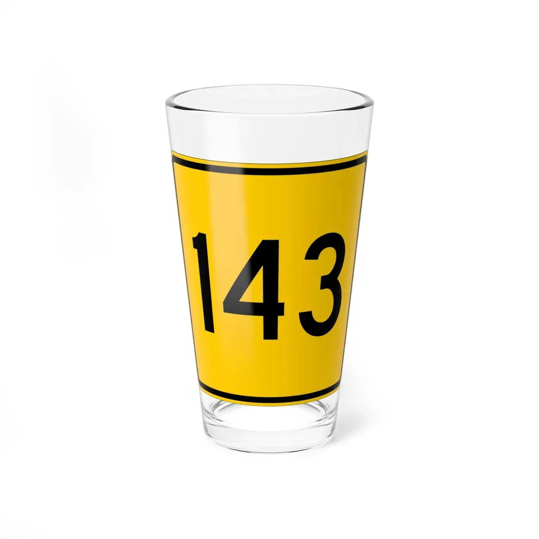 CR 143 jct yellow (Ohio) (Road Sign) Pint Glass 16oz 16oz - Go Mug Yourself