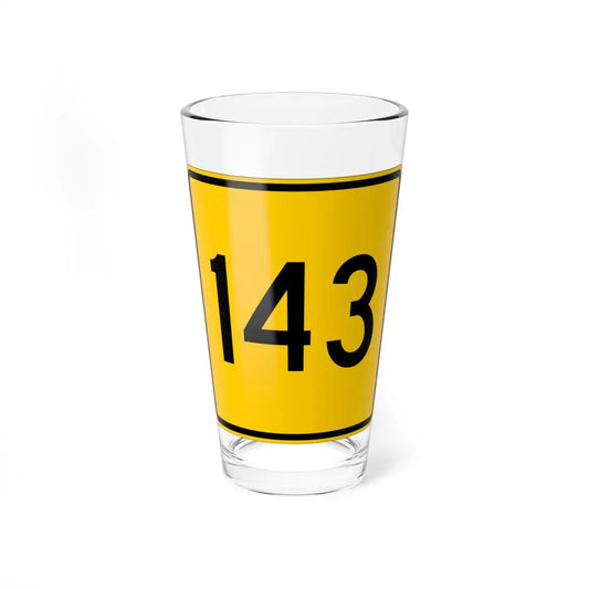 CR 143 jct yellow (Ohio) (Road Sign) Pint Glass 16oz 16oz - Go Mug Yourself