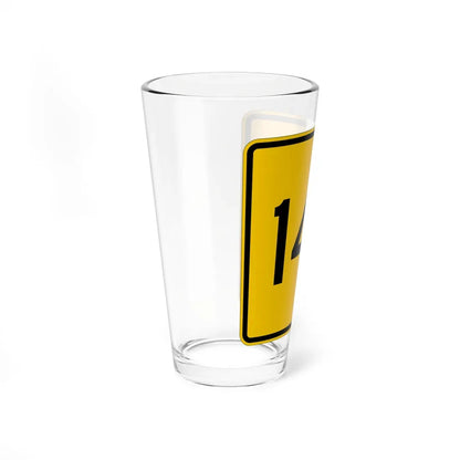 CR 143 jct yellow (Ohio) (Road Sign) Pint Glass 16oz - Go Mug Yourself