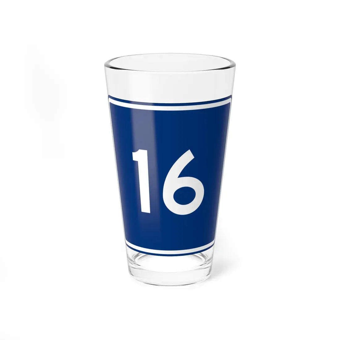 CR 16 jct blue (Ohio) (Road Sign) Pint Glass 16oz 16oz - Go Mug Yourself
