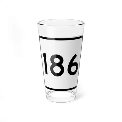 CR 186 jct OH (Ohio) (Road Sign) Pint Glass 16oz 16oz - Go Mug Yourself
