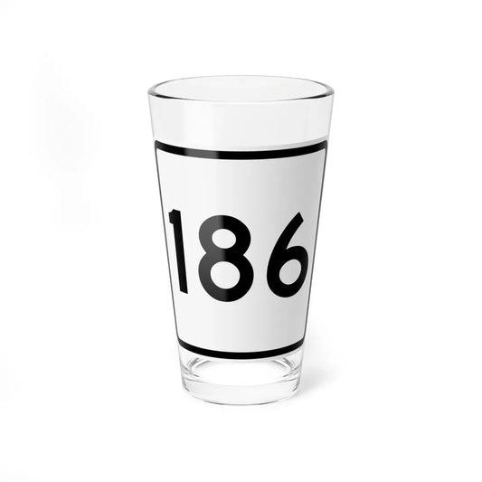 CR 186 jct OH (Ohio) (Road Sign) Pint Glass 16oz 16oz - Go Mug Yourself