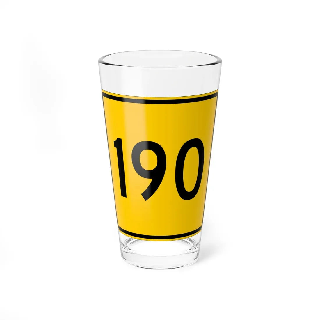 CR 190 jct yellow (Ohio) (Road Sign) Pint Glass 16oz 16oz - Go Mug Yourself