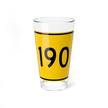 CR 190 jct yellow (Ohio) (Road Sign) Pint Glass 16oz 16oz - Go Mug Yourself