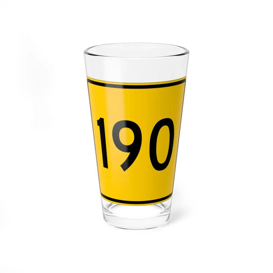 CR 190 jct yellow (Ohio) (Road Sign) Pint Glass 16oz 16oz - Go Mug Yourself