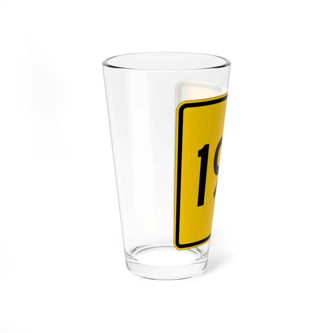 CR 190 jct yellow (Ohio) (Road Sign) Pint Glass 16oz - Go Mug Yourself