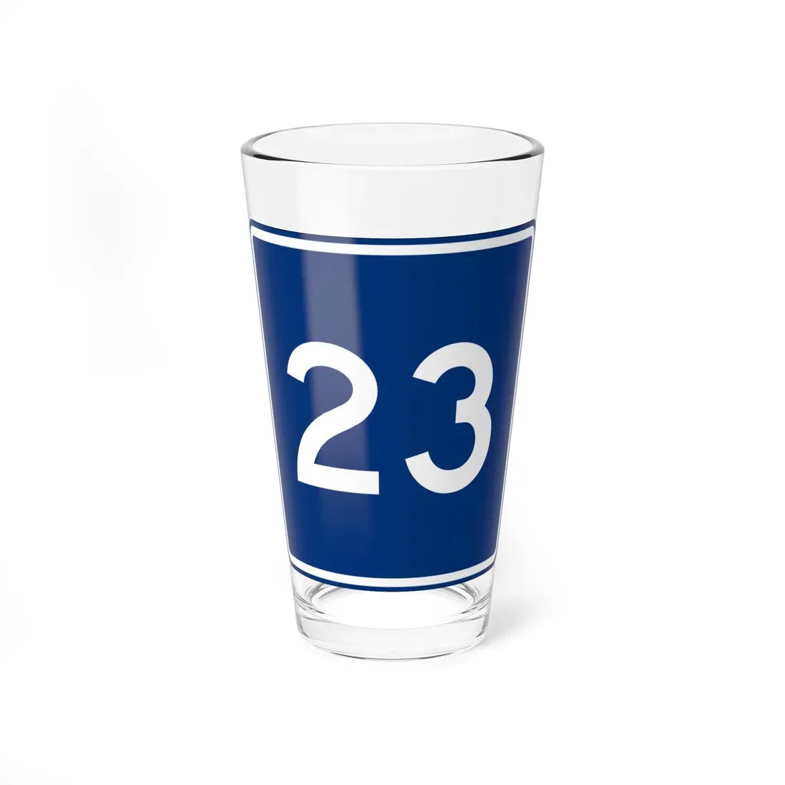 CR 23 jct blue (Ohio) (Road Sign) Pint Glass 16oz 16oz - Go Mug Yourself