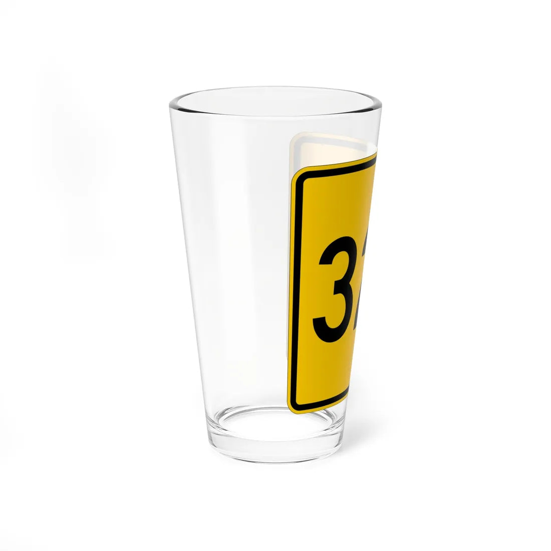 CR 329 jct yellow (Ohio) (Road Sign) Pint Glass 16oz - Go Mug Yourself