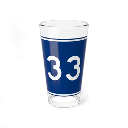 CR 33 jct blue (Ohio) (Road Sign) Pint Glass 16oz 16oz - Go Mug Yourself