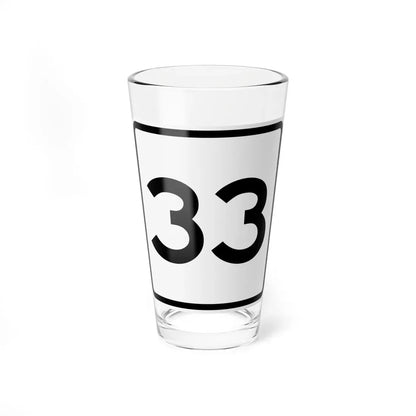 CR 33 jct OH (Ohio) (Road Sign) Pint Glass 16oz 16oz - Go Mug Yourself