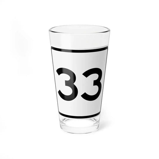 CR 33 jct OH (Ohio) (Road Sign) Pint Glass 16oz 16oz - Go Mug Yourself