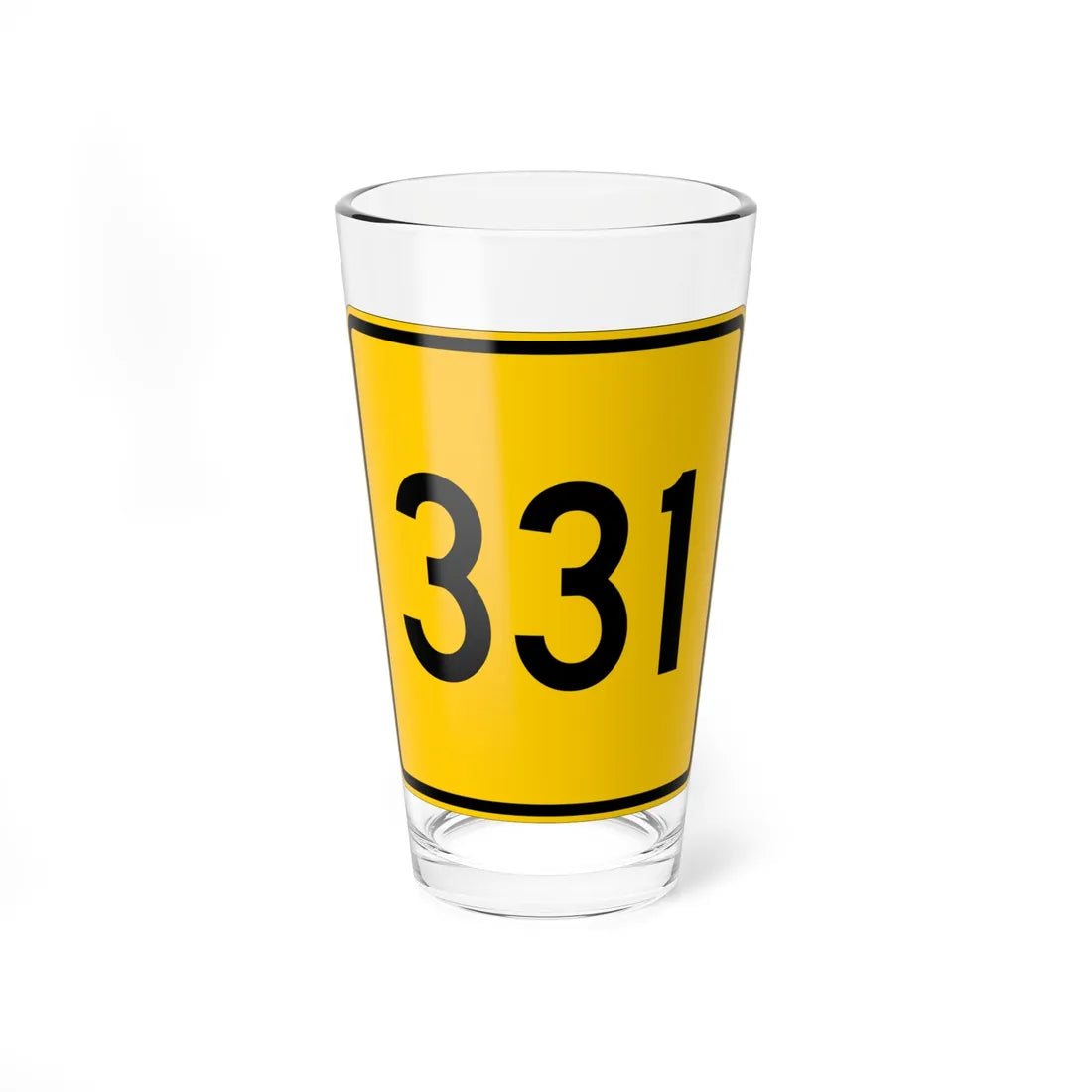 CR 331 jct yellow (Ohio) (Road Sign) Pint Glass 16oz 16oz - Go Mug Yourself