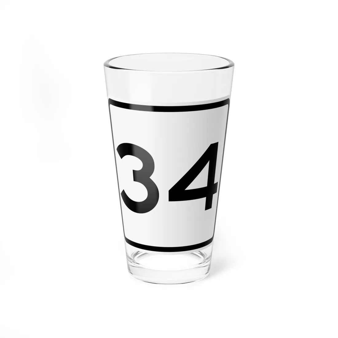 CR 34 jct OH (Ohio) (Road Sign) Pint Glass 16oz 16oz - Go Mug Yourself