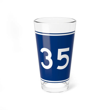 CR 35 jct blue (Ohio) (Road Sign) Pint Glass 16oz 16oz - Go Mug Yourself