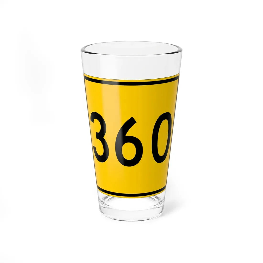 CR 360 jct yellow (Ohio) (Road Sign) Pint Glass 16oz 16oz - Go Mug Yourself