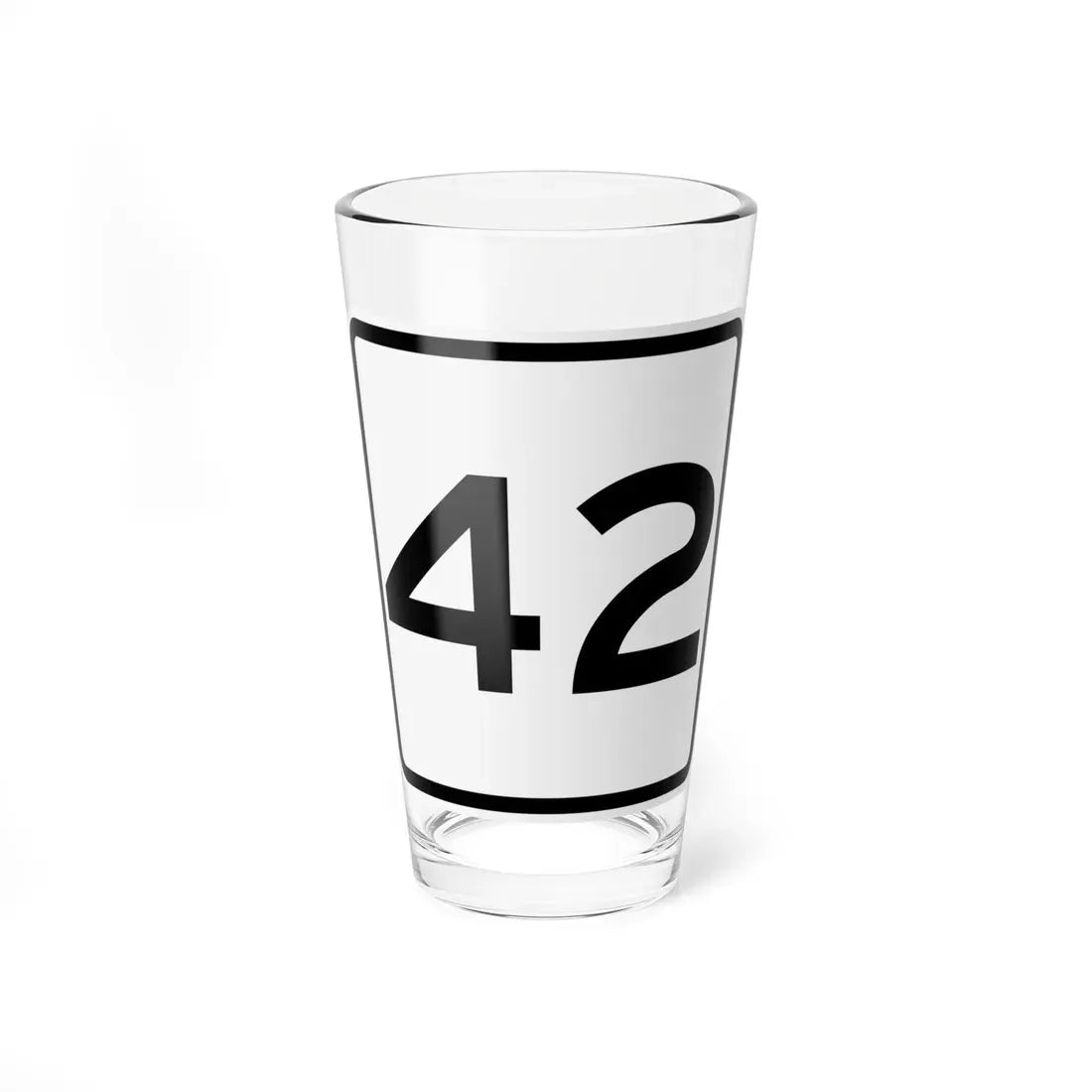 CR 42 jct OH (Ohio) (Road Sign) Pint Glass 16oz 16oz - Go Mug Yourself
