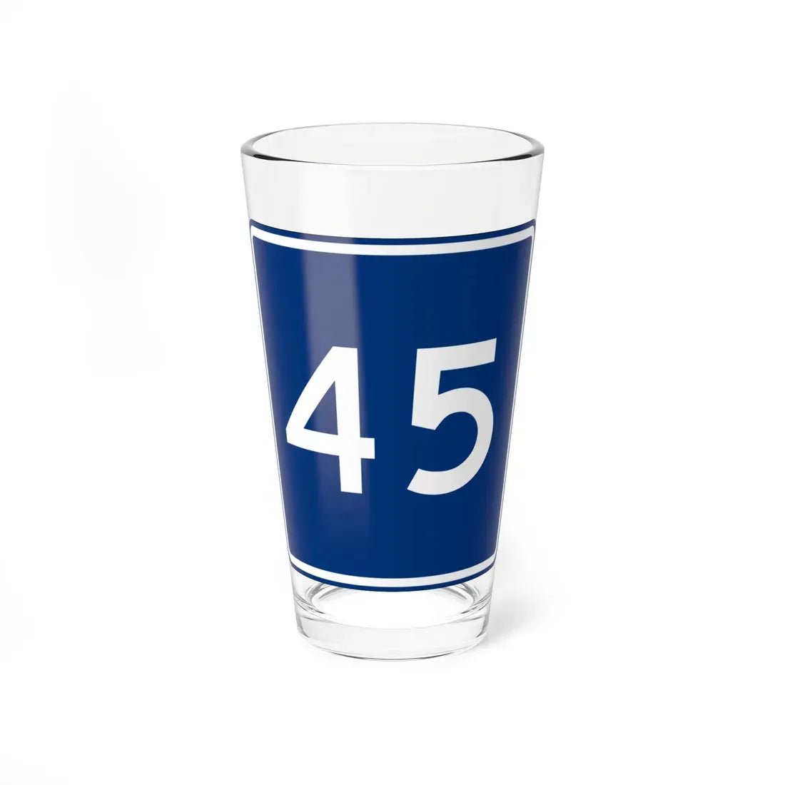 CR 45 jct blue (Ohio) (Road Sign) Pint Glass 16oz 16oz - Go Mug Yourself