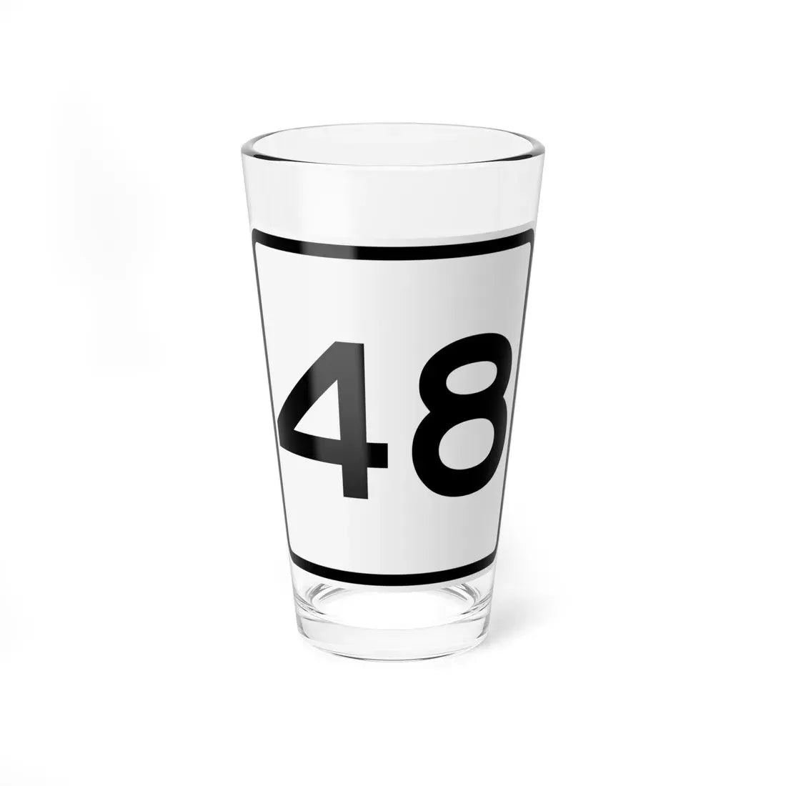 CR 48 jct OH (Ohio) (Road Sign) Pint Glass 16oz 16oz - Go Mug Yourself