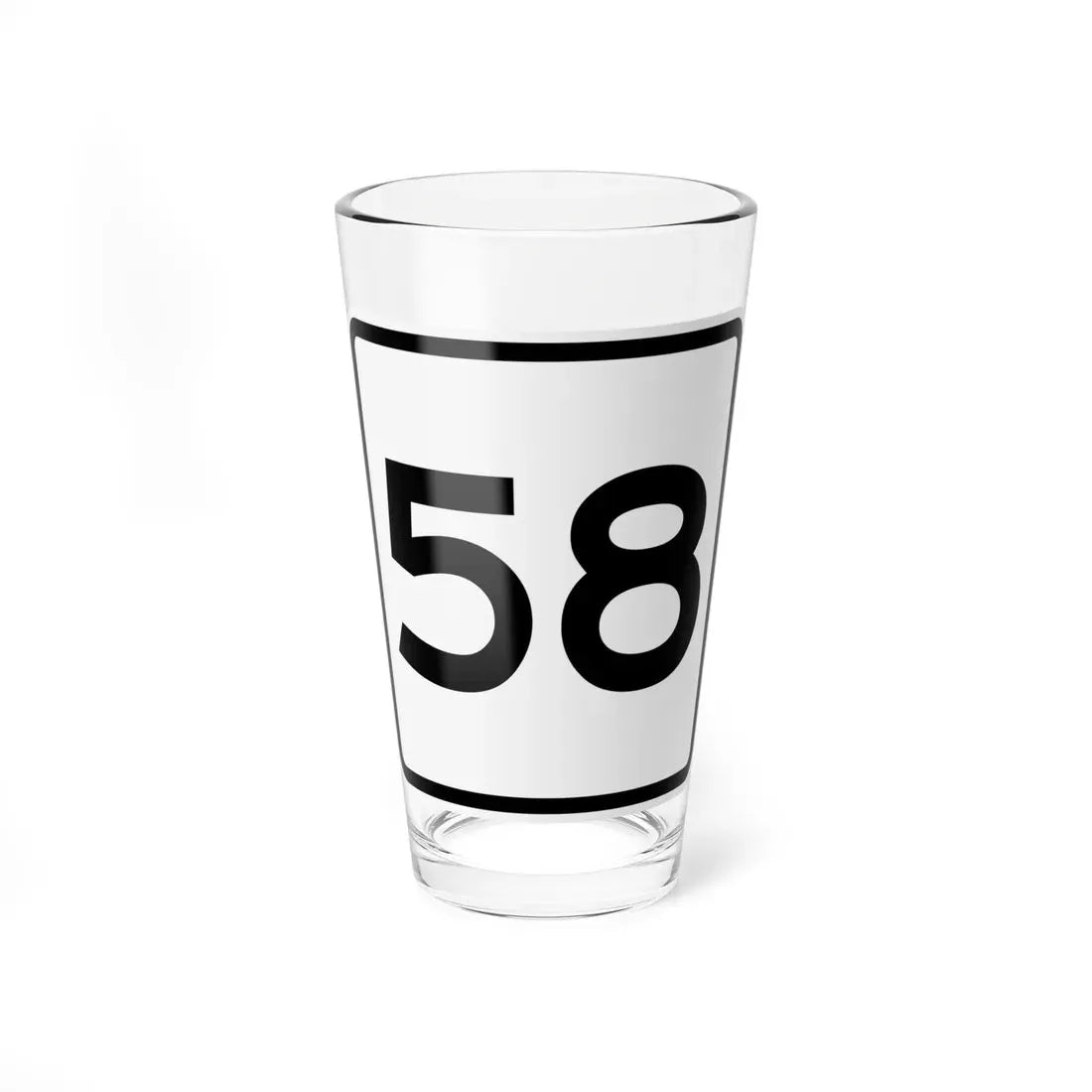 CR 58 jct OH (Ohio) (Road Sign) Pint Glass 16oz 16oz - Go Mug Yourself