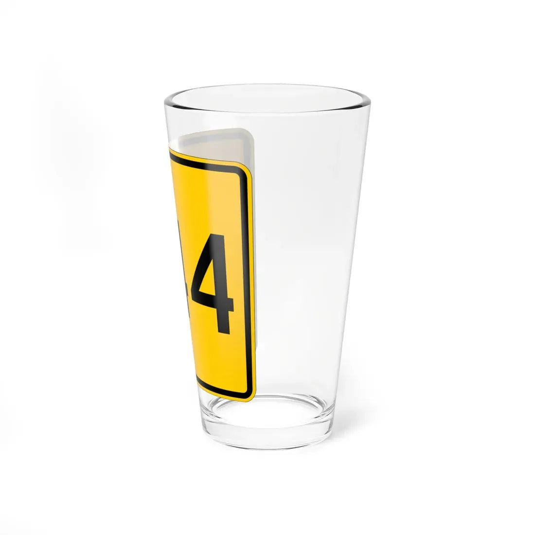 CR 744 jct yellow (Ohio) (Road Sign) Pint Glass 16oz - Go Mug Yourself