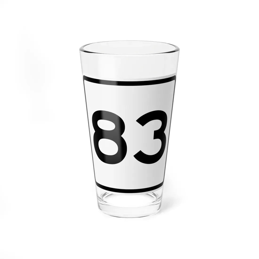 CR 83 jct OH (Ohio) (Road Sign) Pint Glass 16oz 16oz - Go Mug Yourself
