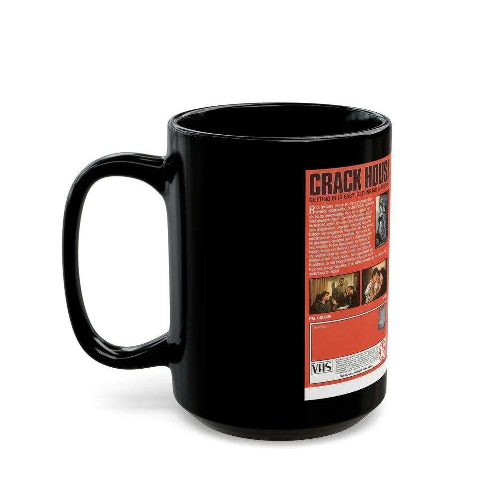 CRACK HOUSE (VHS COVER) - Black Coffee Mug-Go Mug Yourself