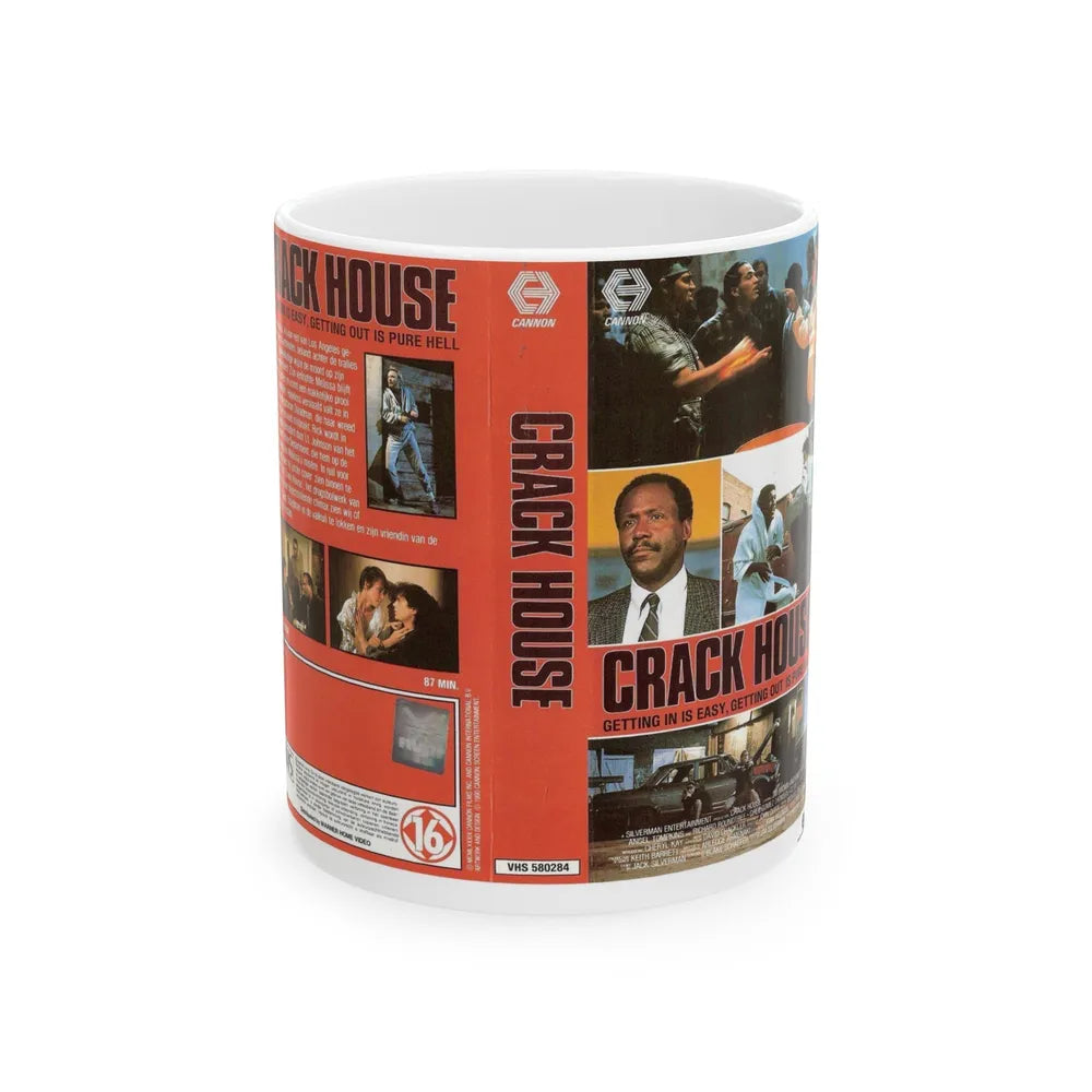 CRACK HOUSE (VHS COVER) - White Coffee Mug-11oz-Go Mug Yourself