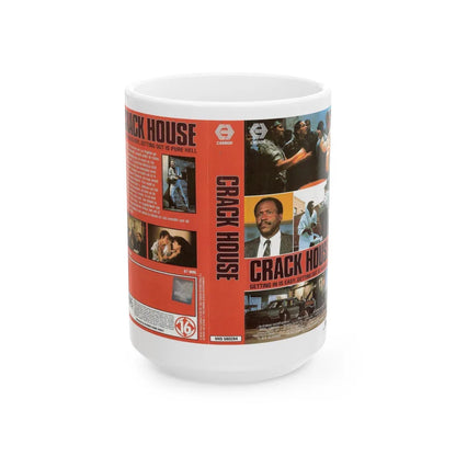 CRACK HOUSE (VHS COVER) - White Coffee Mug-15oz-Go Mug Yourself