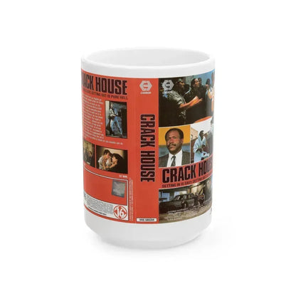 CRACK HOUSE (VHS COVER) - White Coffee Mug 15oz - Go Mug Yourself