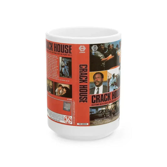 CRACK HOUSE (VHS COVER) - White Coffee Mug 15oz - Go Mug Yourself
