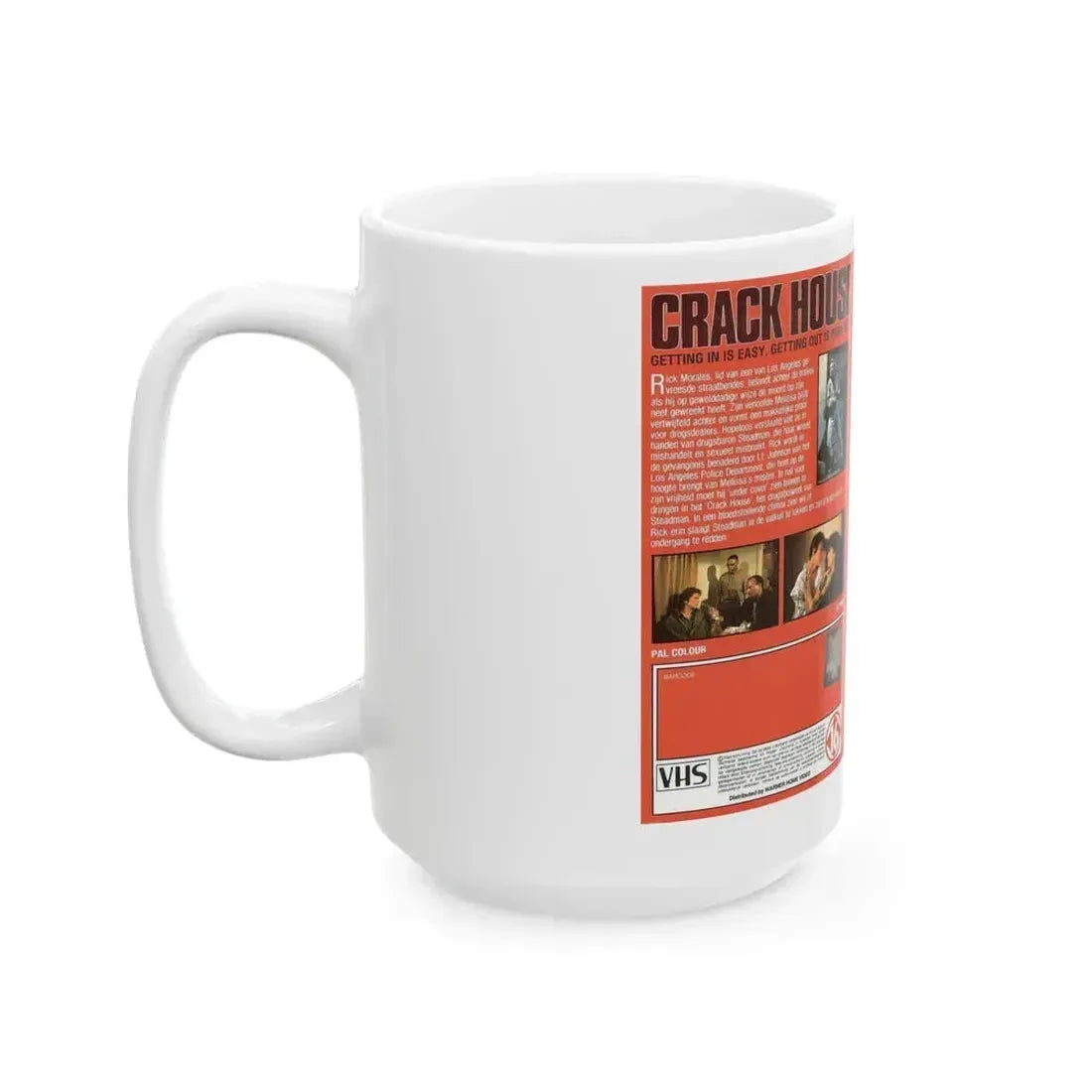 CRACK HOUSE (VHS COVER) - White Coffee Mug - Go Mug Yourself